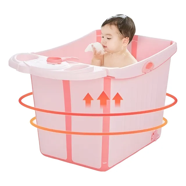 Bañera De Bebé, Tina De Baño Plegable Jacuzzi Bebe 0m-6años 