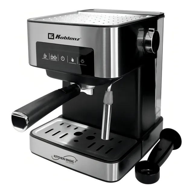 Koblenz Ckm-750 Ein Cafetera Espresso De 20 Bares De Presión 850w, Prepara 2 Tazas Por Ciclo Con Sistema De Espuma, Color Negro/inox 127V Negro/inox