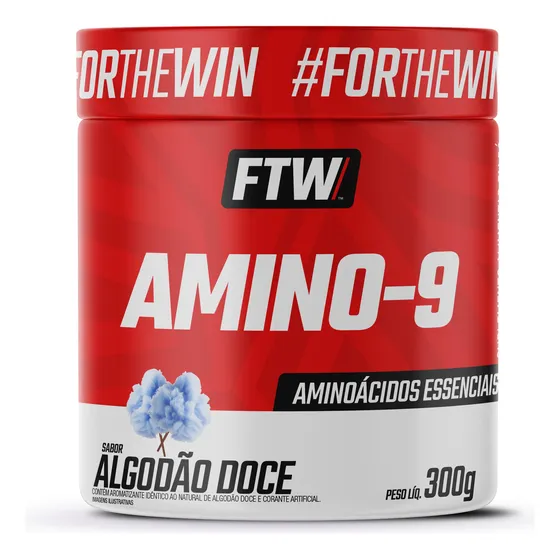 AMINO-9 Essenciais Pote 300g Sabor Algodão Doce - FTW