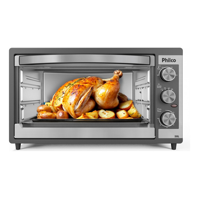 Forno Elétrico Philco 50l Dupla Resistência Pfe52p 220v Preto Forno Elétrico Philco 50l Dupla Resistência Pfe52p 220v Preto