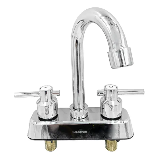 Llave De Lavamanos 4 Plgs Doble Manilla Cuerpo Bronce Wadfow