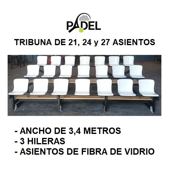 Tribuna De 21 Puestos De Fibra De Vidrio. Consultar Precio.