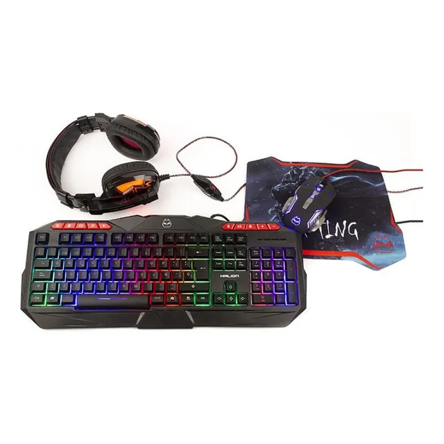 Combo Gamer 4 En 1 Halion Ha-850c Poseidon T/mouse/auric/pad