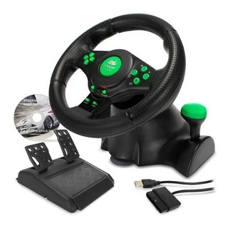 Volante De Vibração Gamer Pro Kp-5815a P/ Xbox360 Pc Ps2 Ps3 Volante De Vibração Gamer Pro Kp-5815a P/ Xbox360 Pc Ps2 Ps3