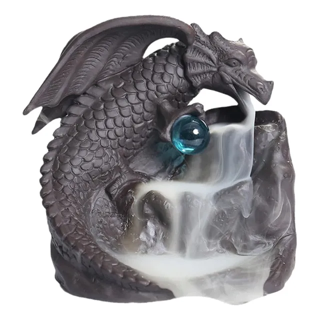Quemador Incienso Reflujo Adorno Aromatico Estatua Dragon
