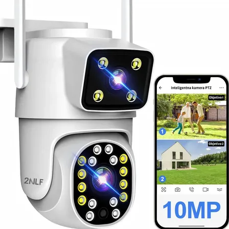 2nlf Câmeras De Segurança Wifi 360° Ip66 Conversação Bidirecional Visão Noturna