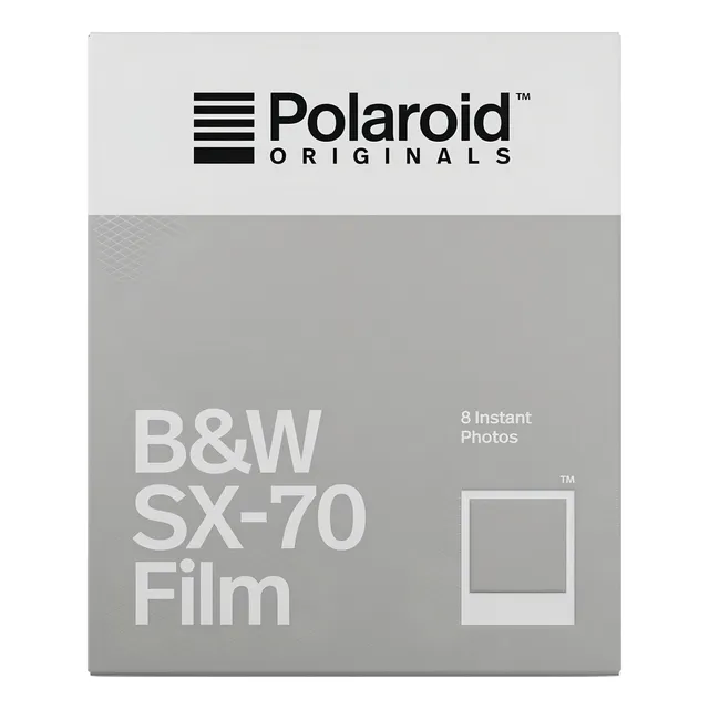 Película fotográfica instantánea Polaroid Sx-70 en color gris, 8 unidades