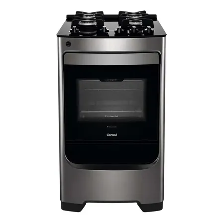 Fogão Consul 4 Bocas Inox Mesa de Vidro CFO4VAR