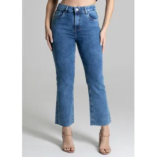 Calça Jeans Femi 277196 Cropped Flare Cintura Alta Sawary Calça Jeans Femi 277196 Cropped Flare Cintura Alta Sawary