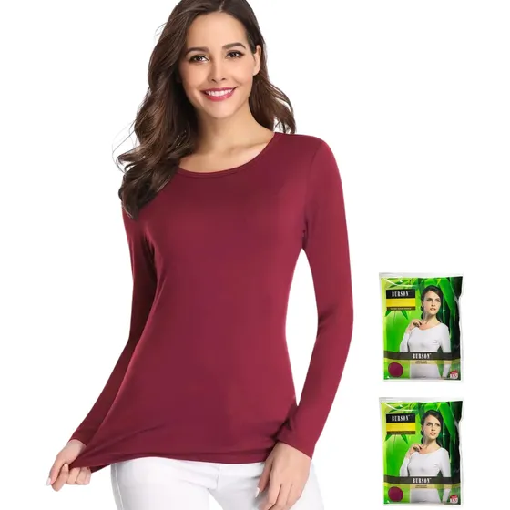 Pack De 2 Camisetas De Bambu, Extra Suave Mujer Enigma Store