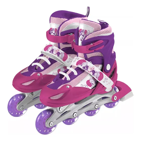 Patines Rollers Extensibles Infantiles 3 En 1 Luz Princesa