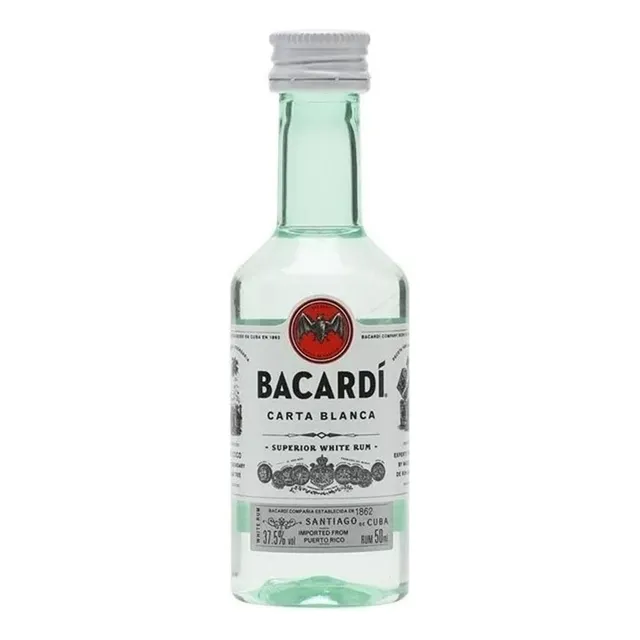 Pack De 12 Ron Bacardi Carta Blanca Mini 50 Ml