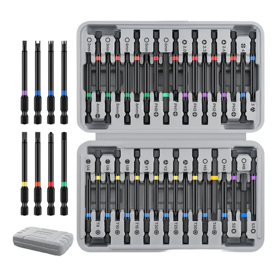 Hi-spec Juego 36pzs Destornilladores Torx Hex Magnéticos.