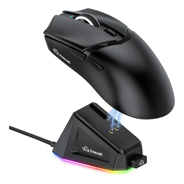 Free Wolf X2 Paw3311 Ratón Tres Modos Con Base Carga Rgb
