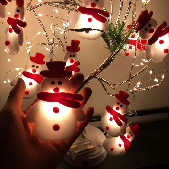Lámpara Navideña Decorada Con Renos De Papá Noel, Tendedero 