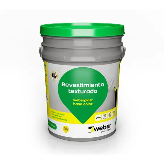 Base Color Revestimiento Texturado Weberplast X20kg
