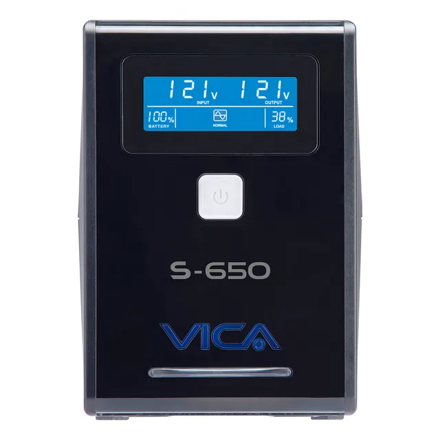 No Break Con Pantalla Lcd 650va 360w Vica S650 127v - 120v Negro