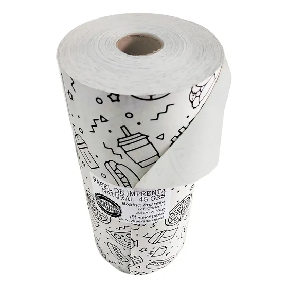 Papel Para Envolver 45g Impreso 1 Color 35cm. X 4kg (bulto)
