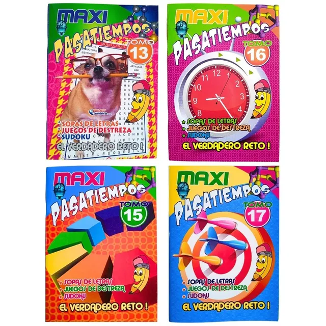 Pack 6 Pasatiempos Variados Sudoku Sopa De Letras Y Más