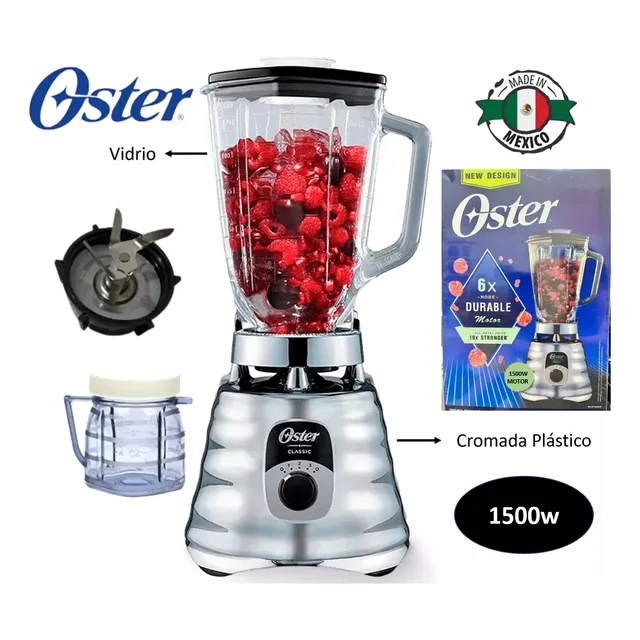 Licuadora Oster 1500w 1.5l Vidrio 2 Accesorios
