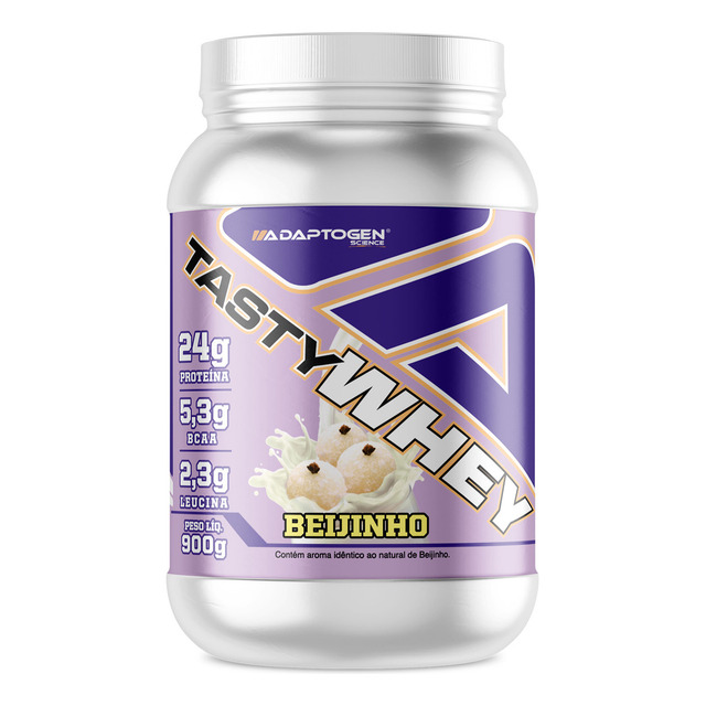 Suplemento Tasty Whey 3w Gourmet Whey Protein Adaptogen Science Pote 900g Sabor Beijinho Suplemento Tasty Whey 3w Gourmet Whey Protein Adaptogen Science Pote 900g Sabor Beijinho