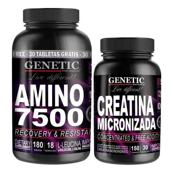 Desarrollo Muscular Aminos 7500 Creatina Micronizada Genetic
