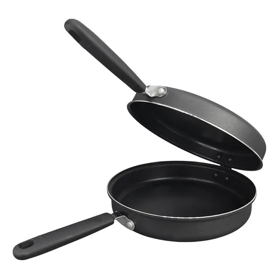 Sarten Doble 24 Cm Antiadherente Hudson CP-24 Tortilla Papa Color Negro
