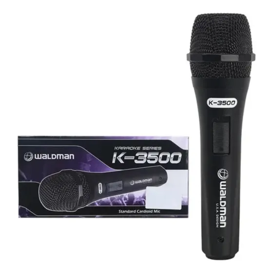 Microfone De Mão Waldman Dinâmico Cardioide K-3500