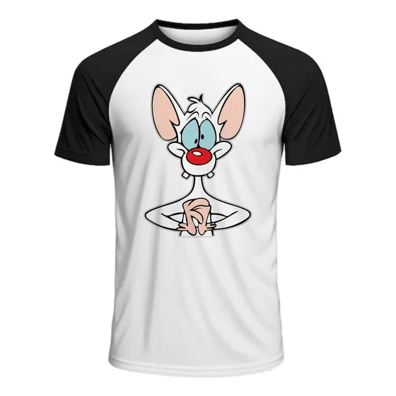 Camiseta Raglan Pink E Cérebro Vintage Geek