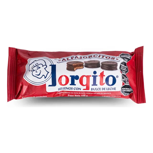 Alfajor Mini Jorgito Chocolate Dulce De Leche X6 Unidades