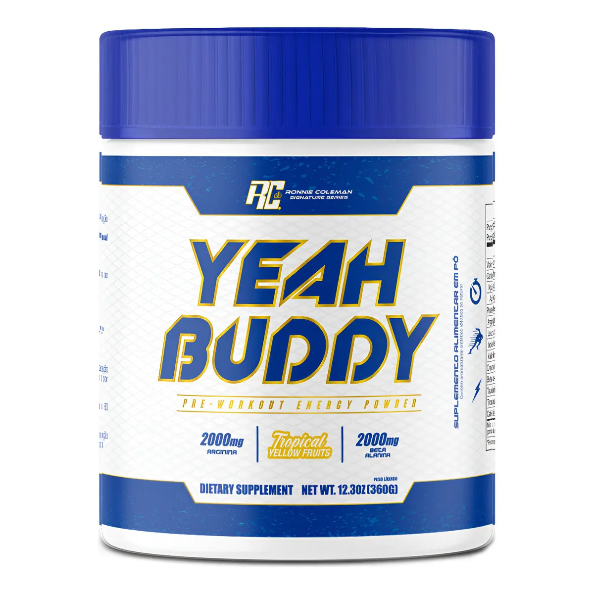 Pré Treino 360g Yeah Buddy Frutas Amarelas Ronnie Coleman