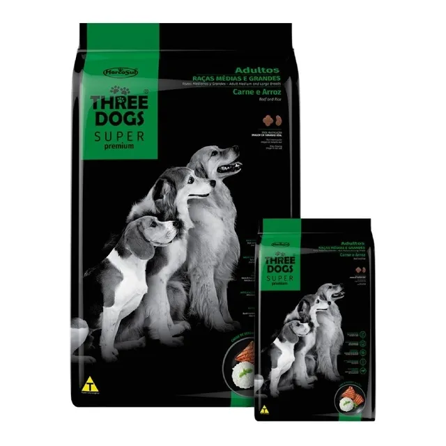 Three Dogs Super Premium Adultos 17+3kg Con Regalo