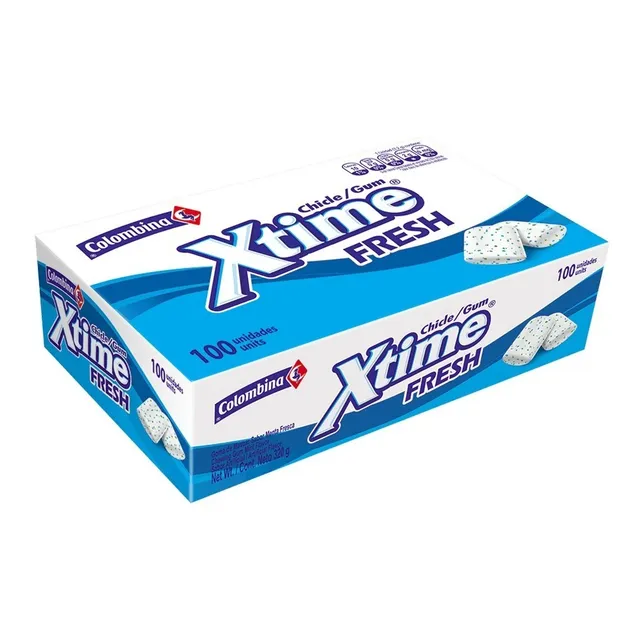Caja Chicle Xtime Fresh 100unds - Unidad a $99