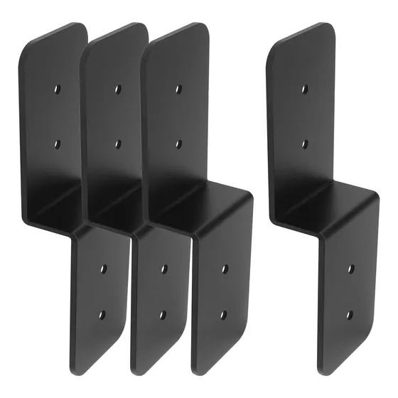 4 Soportes Z De Acero Resistente Negro De 6 Pulgadas, Soport