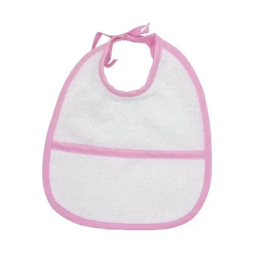 Babero Bebe Listo Para Bordar En Punto De Cruz. Kit X 3 Unid
