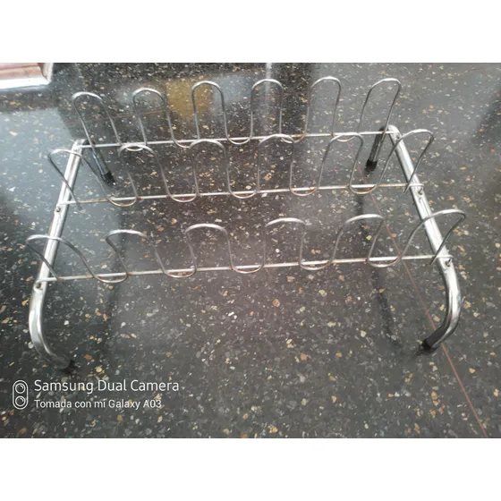 Zapatera De Metal Cromada Para 9 Pares, Medidas:60x28x43cm