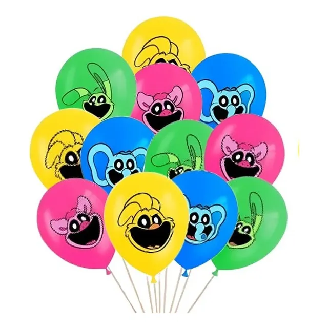 Set De 12 Globos Latex Para Fiesta Diferentes Diseños 