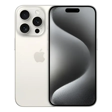 iPhone 15 Pro (sólo eSIM) 128 GB titanio blanco - Excelente (Reacondicionado)