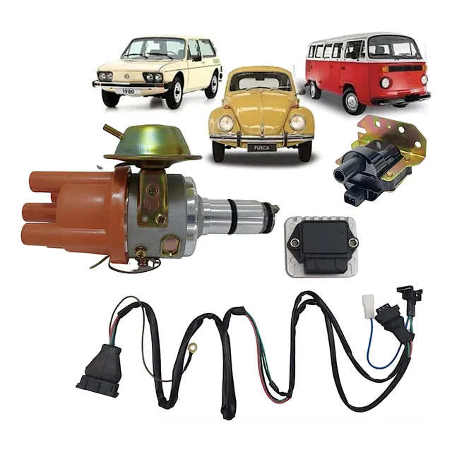 Kit Ignição Eletrônica Sensor Hall Bobina Vw Fusca Kombi