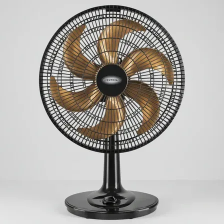 Ventilador De Mesa Turbo Ventimais 40cm 6 Pás 3 Velocidades Oscilante Giratório Preto Bronze 40 Cm 60 Hz 220v Plástico