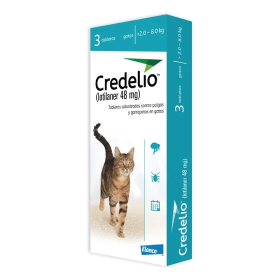 Credelio Gatos 2 A 8kg 3 Tabletas Contra Garrapatas Pulgas