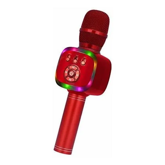Microfono Inalambrico Bluetooth Karaoke Doble Cancion Luz