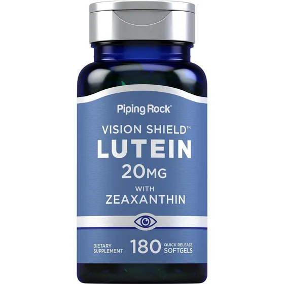 Luteína 20 Mg Piping Rock 180 Cápsulas Sin Sabor