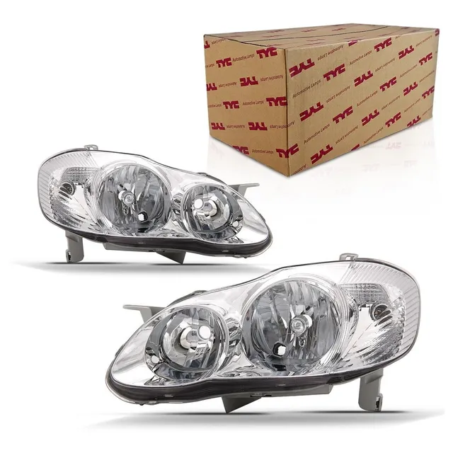 Farol Corolla Fielder 03 04 2005 2006 2007 Duplo Cromado Tyc
