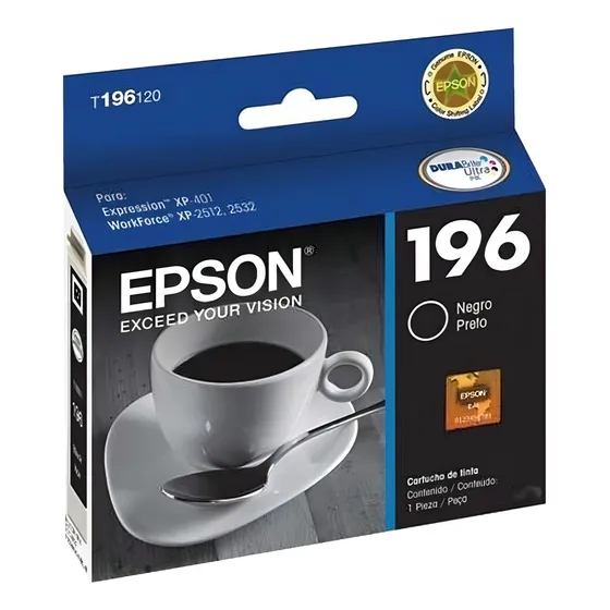 Cartucho Epson 196 Negro - T196120-al, 175 Páginas
