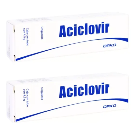 Aciclovir Ungüento Oftálmico Opko Pack 2 Cajas Con 4.5 G
