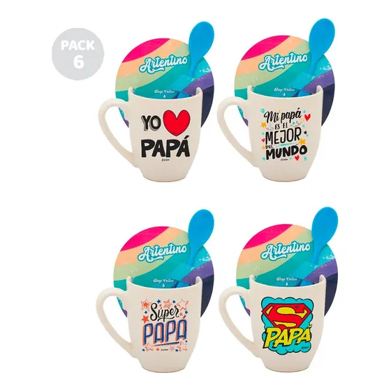 Por Mayor 6 Taza Jarro Cerámica Café Te Cuchara De Regalo 