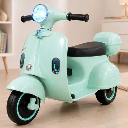 Moto Elétrica Infantil Scooter 6v Com Farol Led E Som Luxo Tiffany 127/220v