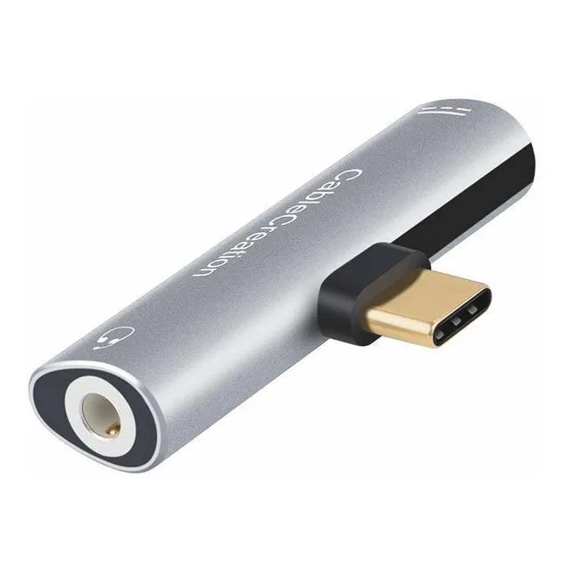 Adaptador Usb-c A 3.5mm Auricular Audio Cablecreation 2-in-1