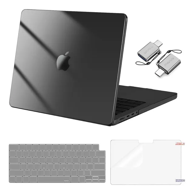 Funda Rigida Negra Cristal Mosiso Compatible Macbook Pro 14 